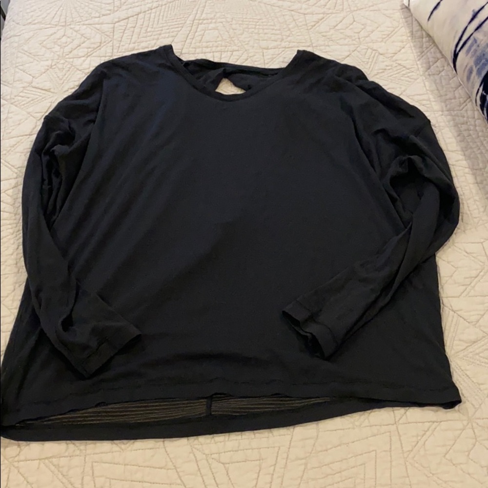 Open back long sleeve tee